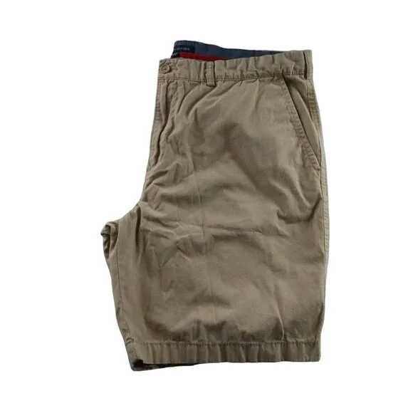 Tommy Hilfiger Shorts Men's Chinos 100% Cotton Slash Pockets Buttons Brown 42 - Picture 7 of 11